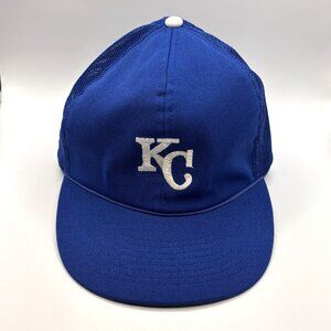 Vtg 1980s Kansas City Royals MLB Hostess Cakes Promo Blue Snap Back Baseball Cap